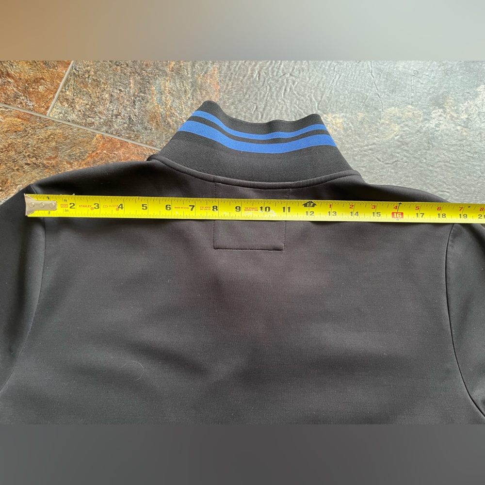Men’s Strellson black with  blue full zip track performance jacket. Size XL - Picture 14 of 16